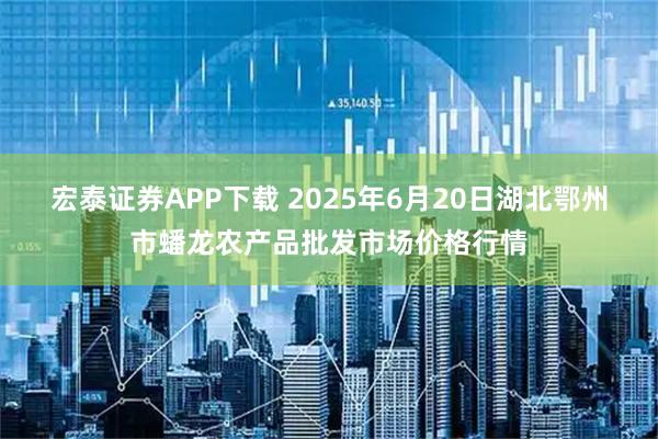 宏泰证券APP下载 2025年6月20日湖北鄂州市蟠龙农产品批发市场价格行情